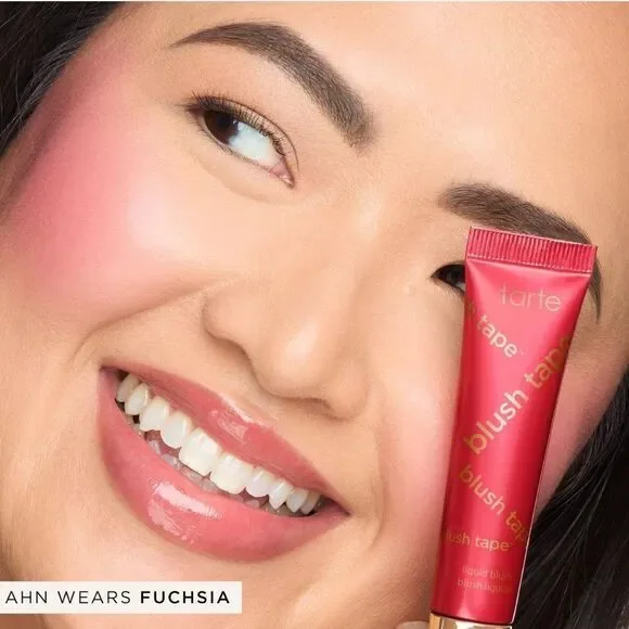 🌻 Tarte Satin Fuchsia Blush Tape Liquid Blush New FullSz - Picture 3 of 10